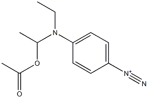 4-[Ethyl(1-acetoxyethyl)amino]benzenediazonium 结构式