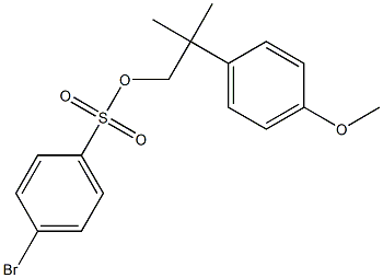 4-Bromobenzenesulfonic acid 2-methyl-2-(4-methoxyphenyl)propyl ester 结构式