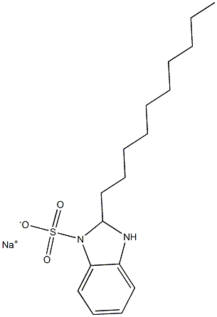 2-Decyl-2,3-dihydro-1H-benzimidazole-1-sulfonic acid sodium salt 结构式