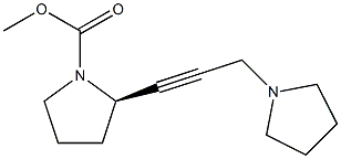 (2R)-2-[3-(Pyrrolidin-1-yl)-1-propynyl]pyrrolidine-1-carboxylic acid methyl ester 结构式