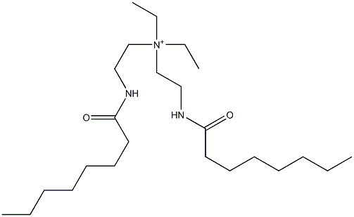 N,N-Diethyl-2-(octanoylamino)-N-[2-(octanoylamino)ethyl]ethanaminium 结构式