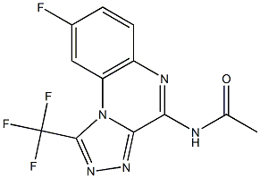 4-Acetylamino-1-trifluoromethyl-8-fluoro[1,2,4]triazolo[4,3-a]quinoxaline 结构式