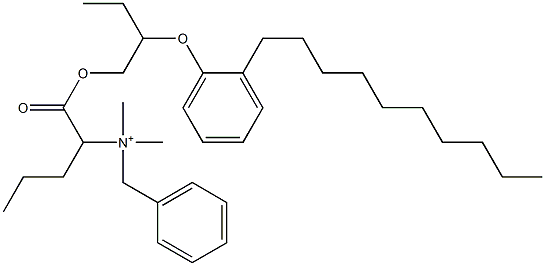 N,N-Dimethyl-N-benzyl-N-[1-[[2-(2-decylphenyloxy)butyl]oxycarbonyl]butyl]aminium 结构式