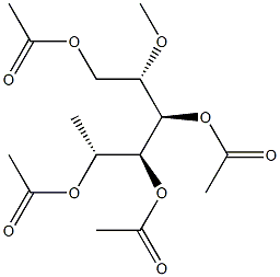 1-O,3-O,4-O,5-O-Tetraacetyl-2-O-methylfucitol 结构式