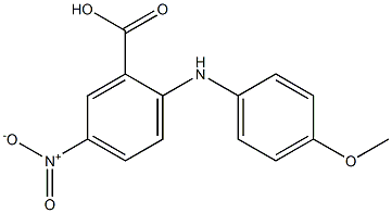 2-(p-Methoxyanilino)-5-nitrobenzoic acid 结构式