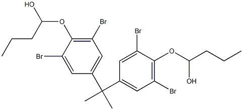 2,2-Bis[3,5-dibromo-4-(1-hydroxybutoxy)phenyl]propane 结构式