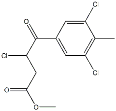 3-Chloro-3-(3,5-dichloro-4-methylbenzoyl)propionic acid methyl ester 结构式