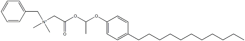 N,N-Dimethyl-N-benzyl-N-[[[1-(4-undecylphenyloxy)ethyl]oxycarbonyl]methyl]aminium 结构式