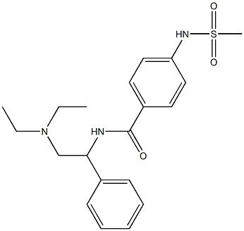 N-[1-Phenyl-2-(diethylamino)ethyl]-4-[(methylsulfonyl)amino]benzamide 结构式