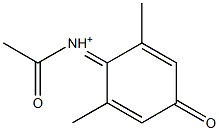 Acetyl(4-oxo-2,6-dimethyl-2,5-cyclohexadien-1-ylidene)aminium 结构式