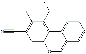 1-Ethyl-2-ethyl-9H-dibenzo[b,d]pyran-3-carbonitrile 结构式