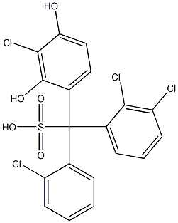 (2-Chlorophenyl)(2,3-dichlorophenyl)(3-chloro-2,4-dihydroxyphenyl)methanesulfonic acid 结构式