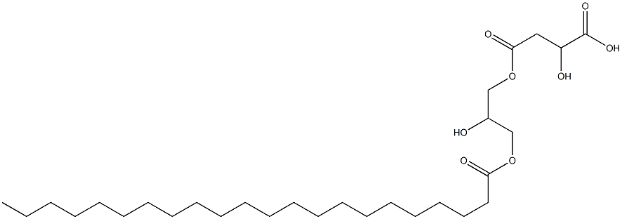 L-Malic acid hydrogen 4-(2-hydroxy-3-docosanoyloxypropyl) ester 结构式