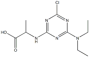 2-[[4-Chloro-6-(diethylamino)-1,3,5-triazin-2-yl]amino]propionic acid 结构式