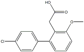 4'-Chloro-3-methoxy-1,1'-biphenyl-2-acetic acid 结构式