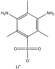 3,5-Diamino-2,4,6-trimethylbenzenesulfonic acid lithium salt 结构式