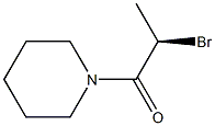 (-)-1-[(R)-2-Bromopropionyl]piperidine 结构式