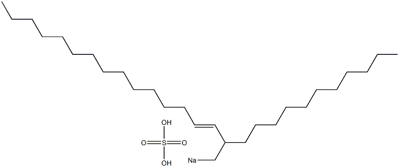 Sulfuric acid 2-undecyl-3-heptadecenyl=sodium ester salt 结构式