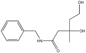 N-Benzyl-3,5-dihydroxy-3-methylpentanamide 结构式