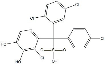 (4-Chlorophenyl)(2,5-dichlorophenyl)(2-chloro-3,4-dihydroxyphenyl)methanesulfonic acid 结构式