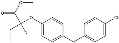 2-[4-(4-Chlorobenzyl)phenoxy]-2-methylbutyric acid methyl ester 结构式