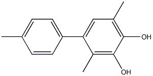3,6-Dimethyl-4-(4-methylphenyl)benzene-1,2-diol 结构式