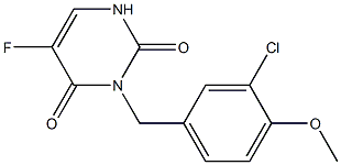 3-(3-Chloro-4-methoxybenzyl)-5-fluorouracil 结构式