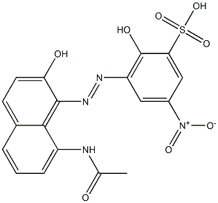 3-(8-Acetylamino-2-hydroxy-1-naphtylazo)-2-hydroxy-5-nitrobenzenesulfonic acid 结构式