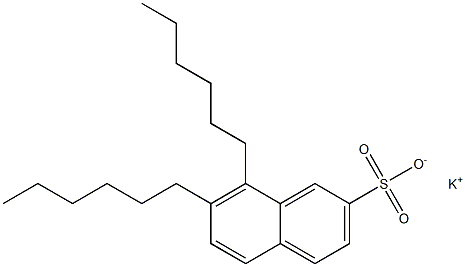 7,8-Dihexyl-2-naphthalenesulfonic acid potassium salt 结构式