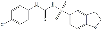 1-((2,3-Dihydrobenzofuran)-5-ylsulfonyl)-3-(4-chlorophenyl)urea 结构式