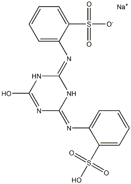 2,4-Di(sulfophenylimino)-6-hydroxy-1,3,5-triazine sodium salt 结构式