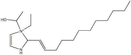 2-(1-Dodecenyl)-1-ethyl-1-(1-hydroxyethyl)-4-imidazoline-1-ium 结构式