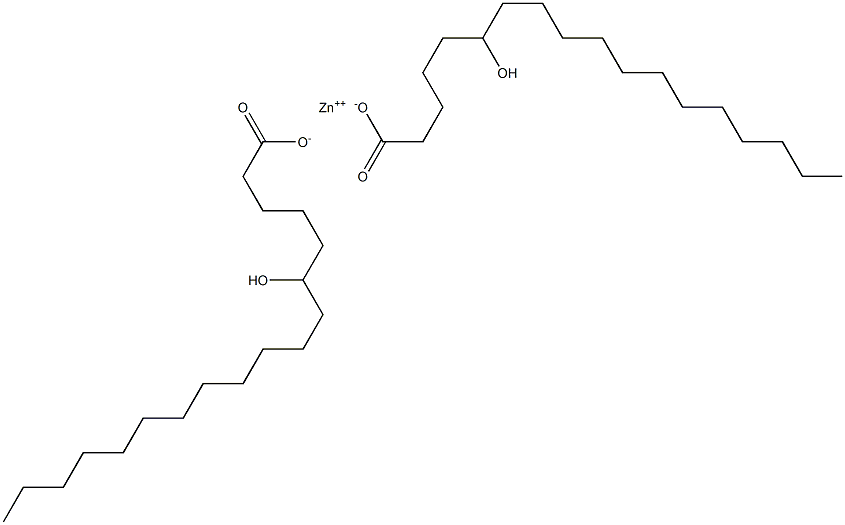 Bis(6-hydroxystearic acid)zinc salt 结构式