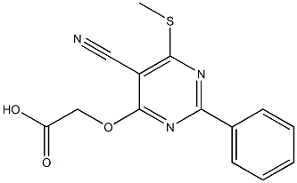 [2-Phenyl-5-cyano-6-methylthio-4-pyrimidinyloxy]acetic acid 结构式
