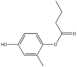 Butyric acid 4-hydroxy-2-methylphenyl ester 结构式