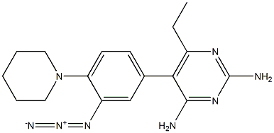 2,4-Diamino-6-ethyl-5-(3-azido-4-(piperidin-1-yl)phenyl)pyrimidine 结构式