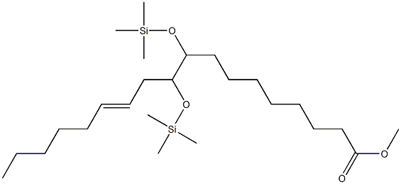 9,10-Bis(trimethylsiloxy)-12-octadecenoic acid methyl ester 结构式