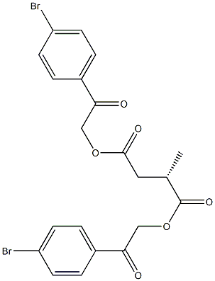 [S,(+)]-Methylsuccinic acid bis(p-bromophenacyl) ester 结构式