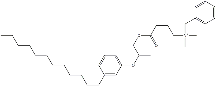 N,N-Dimethyl-N-benzyl-N-[3-[[2-(3-dodecylphenyloxy)propyl]oxycarbonyl]propyl]aminium 结构式