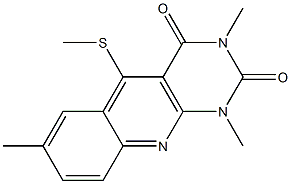 1,3,7-Trimethyl-5-(methylthio)pyrimido[4,5-b]quinoline-2,4(1H,3H)-dione 结构式