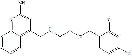 4-[[2-(2,4-Dichlorobenzyloxy)ethyl]aminomethyl]quinolin-2-ol 结构式