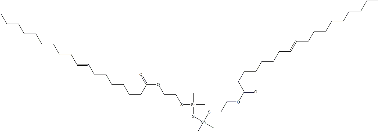 Bis[dimethyl[[2-(7-heptadecenylcarbonyloxy)ethyl]thio]stannyl] sulfide 结构式