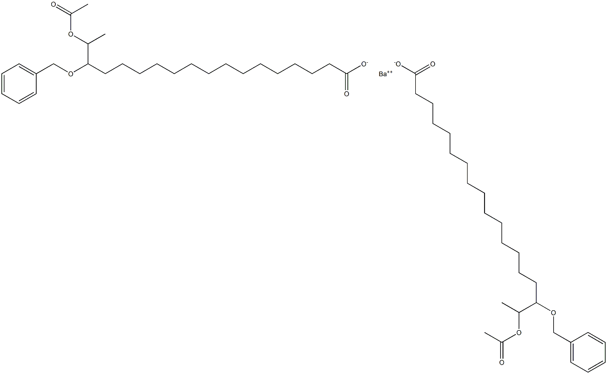 Bis(16-benzyloxy-17-acetyloxystearic acid)barium salt 结构式