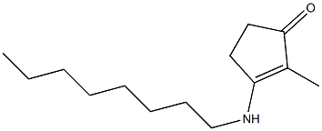 2-Methyl-3-(octylamino)-2-cyclopenten-1-one 结构式