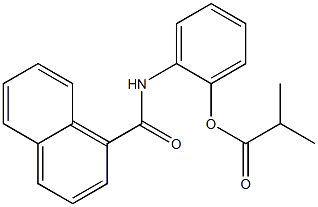 2-Methylpropanoic acid 2-(1-naphthoylamino)phenyl ester 结构式