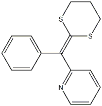 2-(Phenyl(2-pyridyl)methylene)-1,3-dithiane 结构式