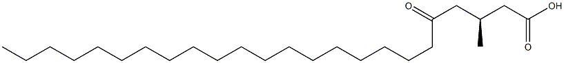 [S,(+)]-3-Methyl-5-oxotetracosanoic acid 结构式