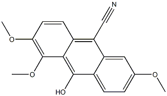 2,5,6-Trimethoxy-10-hydroxyanthracene-9-carbonitrile 结构式