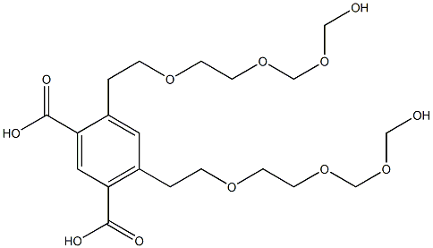4,6-Bis(9-hydroxy-3,6,8-trioxanonan-1-yl)isophthalic acid 结构式