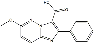 6-Methoxy-2-phenylimidazo[1,2-b]pyridazine-3-carboxylic acid 结构式